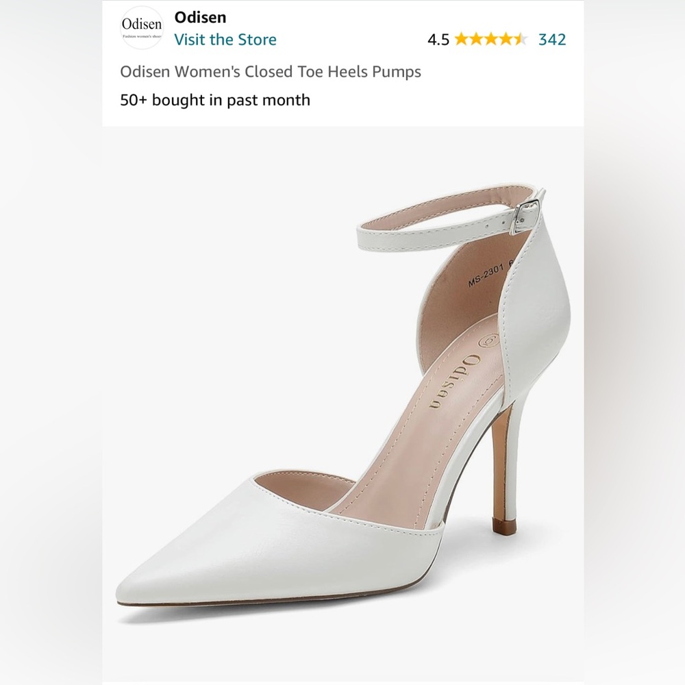Odisen Women's Closed Toe Heels Pumps Size 7